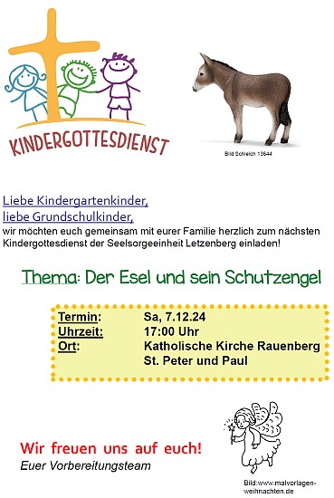 Einladung Kindergottesdienst